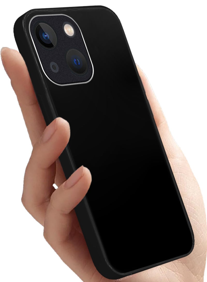 CATANES HiCool Glossy Hard TPU Case for iPhone 13 - Full Coverage , Anti Finger Print , Anti Yellowing , Shockproof Slim Fit Design- Black - Image 4